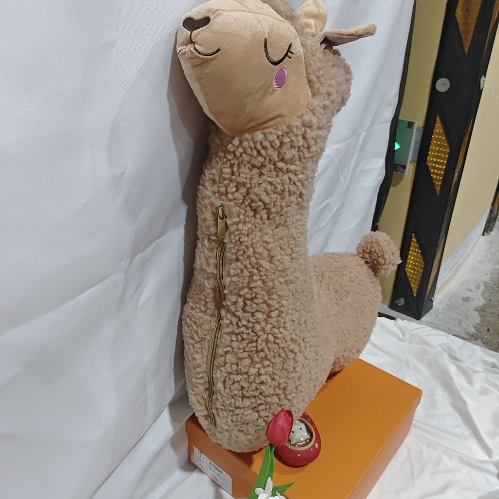 Giant Alpaca Plush Pillow – Soft Huggable Stuffed Animal Toy