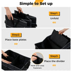 Car Trunk Organizer – 13 Gallon | 3 Compartments, 6 Pockets, Non-Slip Base, Collapsible