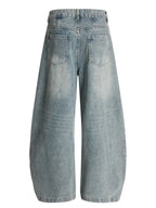 Men's Wide Leg Jeans – Oversized Cotton Blend with Pockets