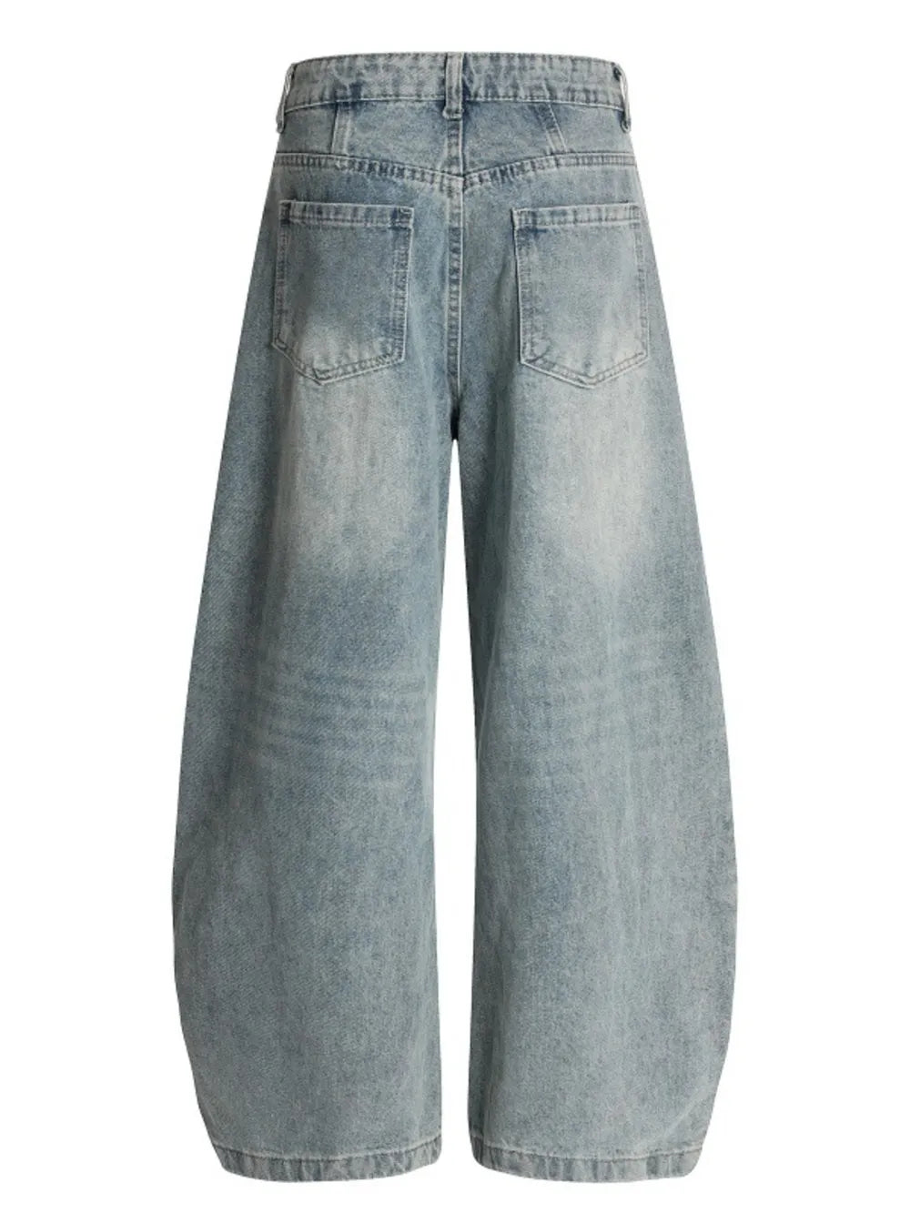 Men's Wide Leg Jeans – Oversized Cotton Blend with Pockets