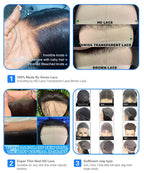 6x4 HD Transparent Lace Front Wig – 100% Vietnamese Virgin Human Hair | Pre-Plucked Natural Hairline | Black Women