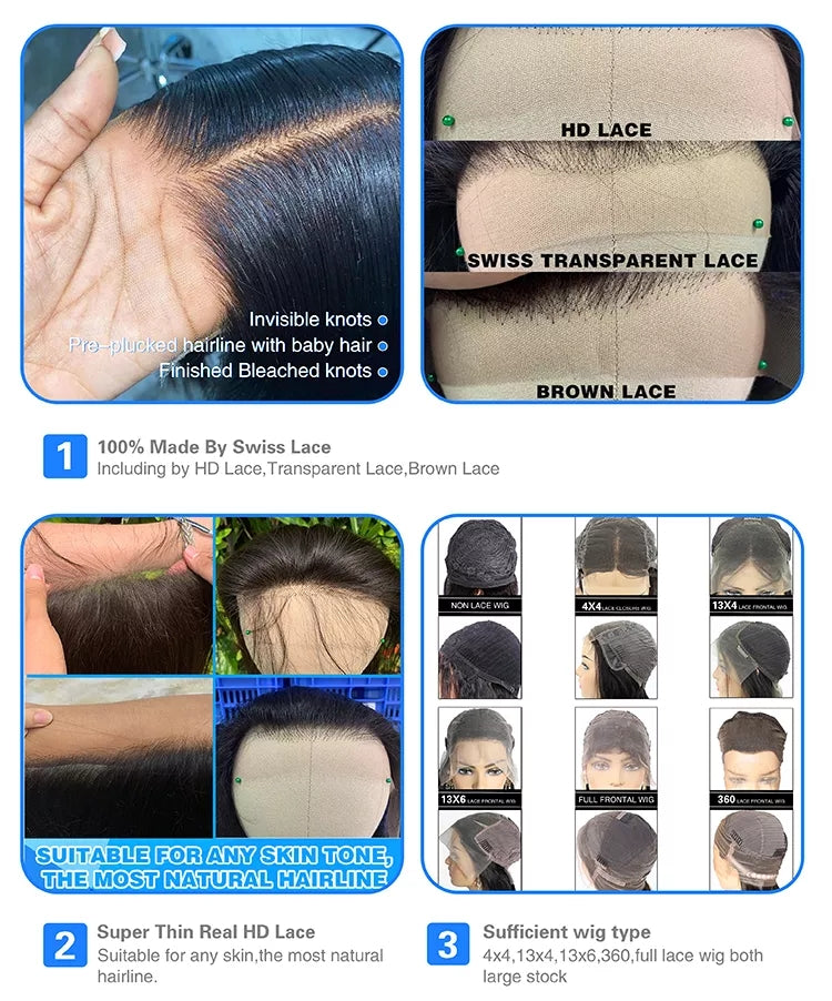 6x4 HD Transparent Lace Front Wig – 100% Vietnamese Virgin Human Hair | Pre-Plucked Natural Hairline | Black Women
