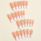 Diamond Butterfly Press-On Nails | 24-Piece Long Square Tip Set