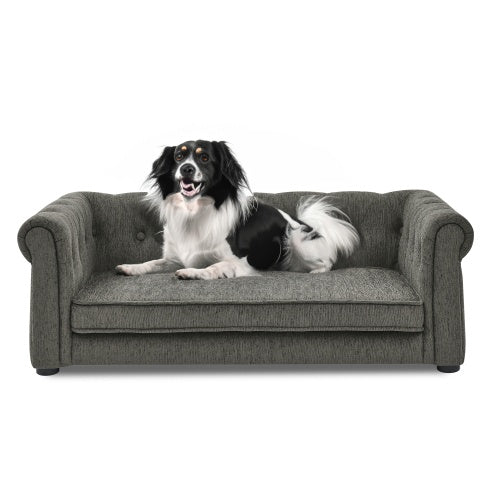 Orthopedic Dog Bed Sofa for Large Dogs | Elevated Couch with Washable Foam Cushion