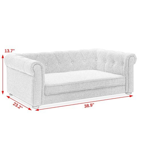 Orthopedic Dog Bed Sofa for Large Dogs | Elevated Couch with Washable Foam Cushion
