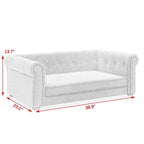 Orthopedic Dog Bed Sofa for Large Dogs | Elevated Couch with Washable Foam Cushion