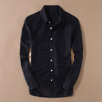 Men's Japanese Retro Linen Shirt – Breathable Cotton-Linen Blend, White & Black