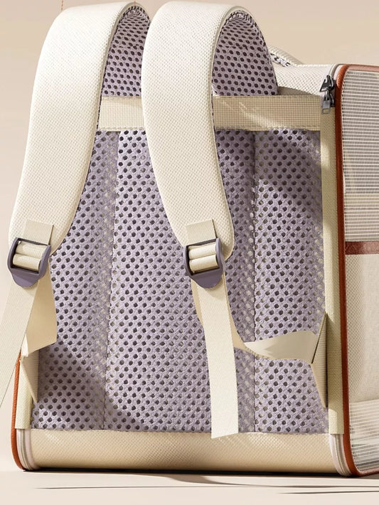 Breathable Pet Carrier Backpack – Hands-Free Travel Bag for Cats & Small Dogs