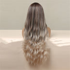 Ombre Brown to Blonde Long Curly Wig | Heat-Resistant Synthetic