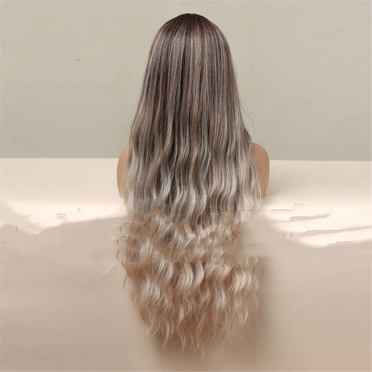 Ombre Brown to Blonde Long Curly Wig - Heat Resistant
