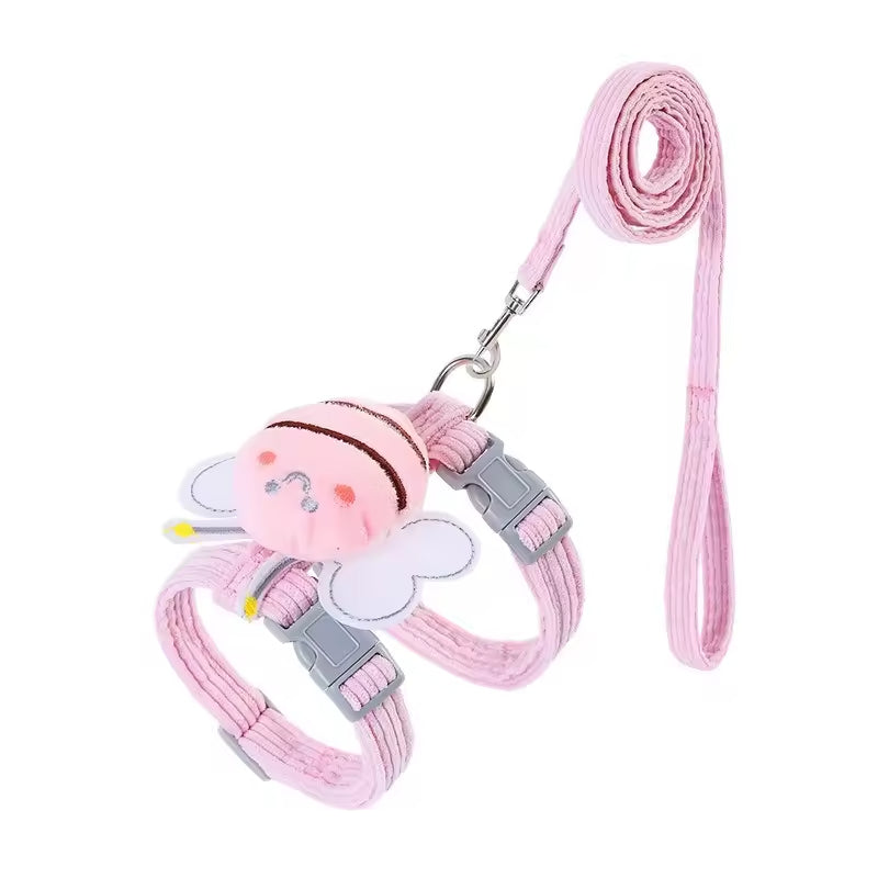 Angel Wings Cat Harness & Leash Set – Escape-Proof Adjustable Vest for Cats & Small Dogs