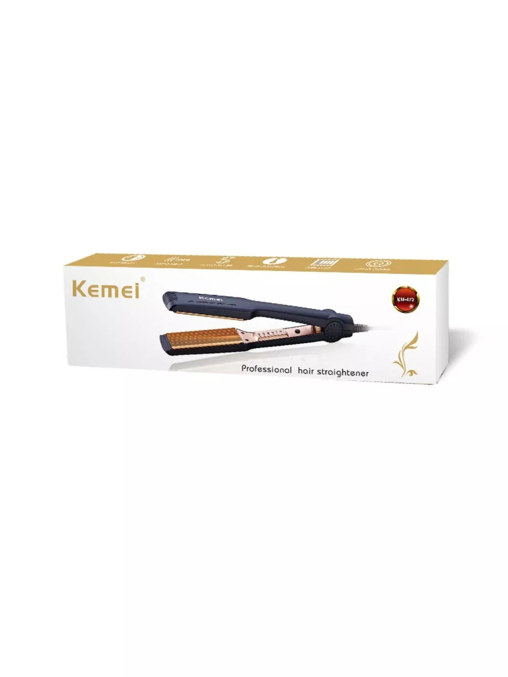 Portable 3-in-1 Hair Styler – Straightener, Water Wave Curler & Negative Ion Frizz Control