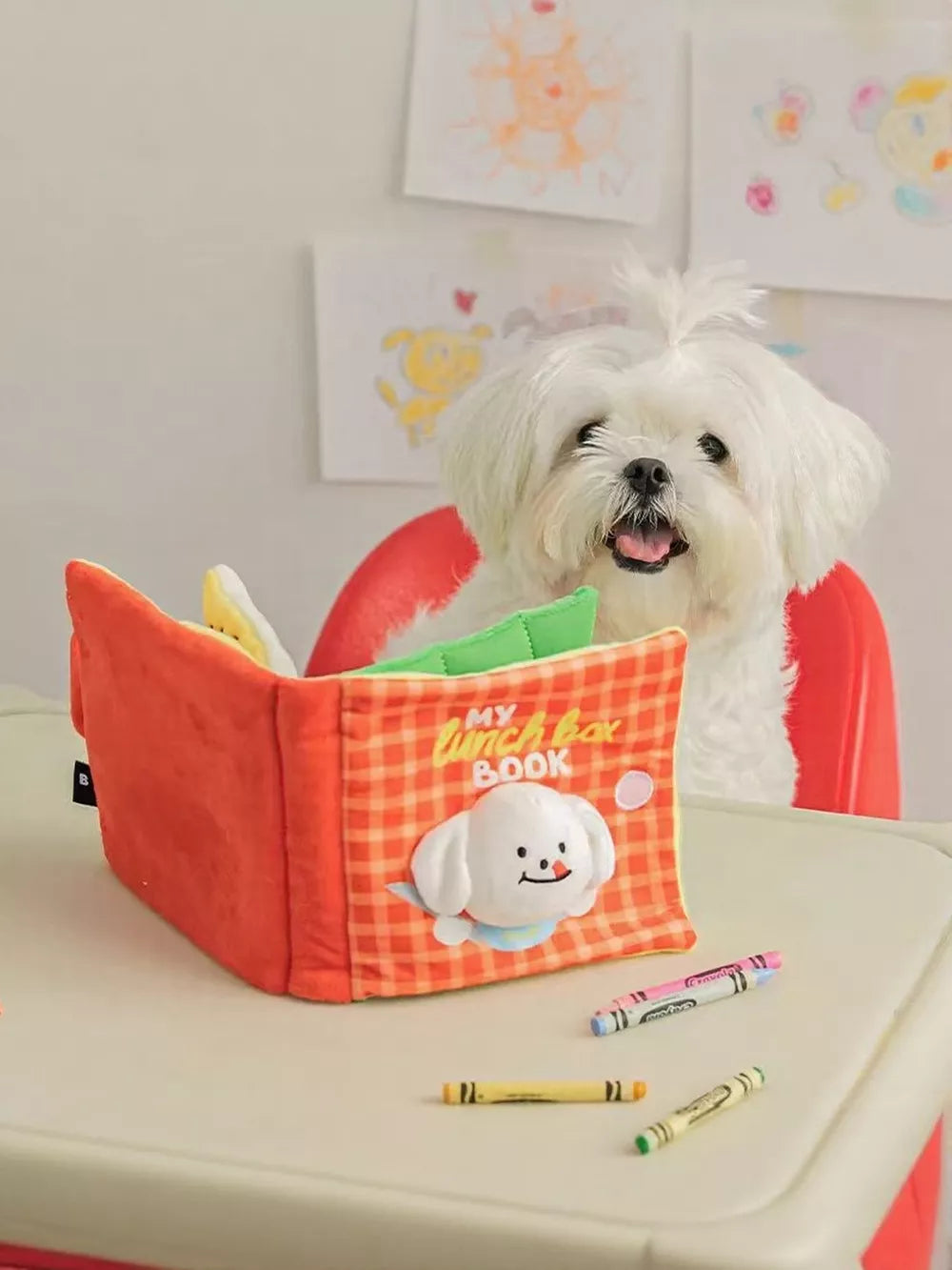 Interactive Crinkle Book Pet Sound Toy – Soft Polyester for Cats & Dogs
