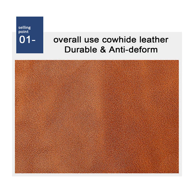 Men's RFID Blocking Leather Wallet with Snap Closure - Slim Bifold Card Holder