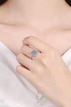 Heart-Shaped Open Ring – 925 Sterling Silver & Zircon