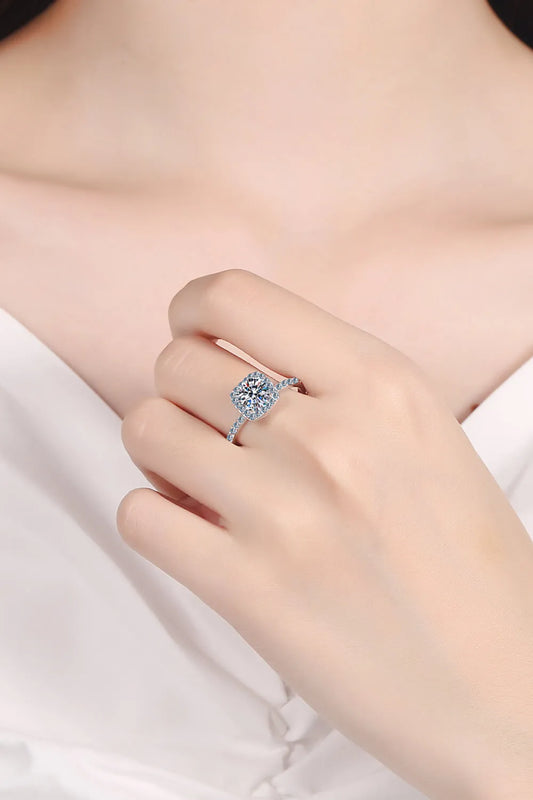 Heart-Shaped Open Ring – 925 Sterling Silver & Zircon