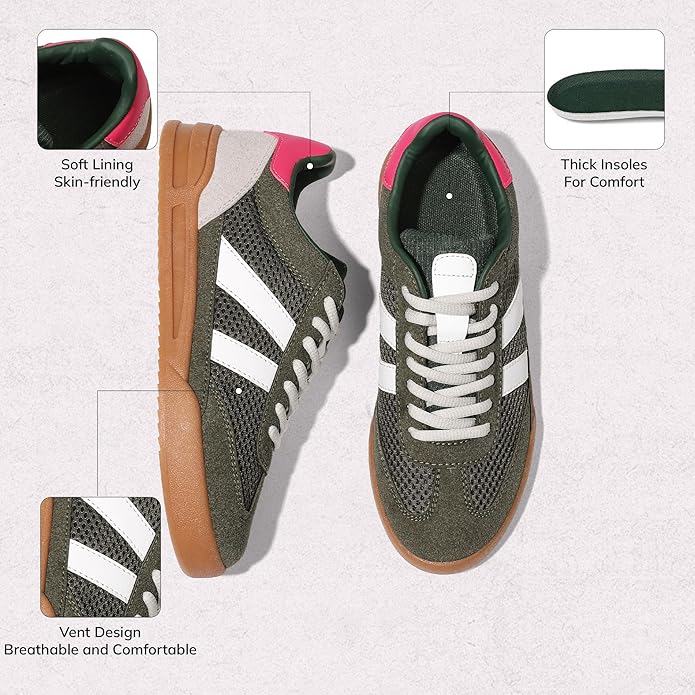 Women's Color-Block Fashion Sneakers | Breathable Slip-On Casual Shoes