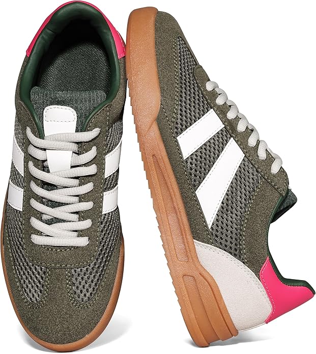 Women's Color-Block Fashion Sneakers | Breathable Slip-On Casual Shoes