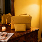 Structured Crossbody Handbag - Vegan Leather Shoulder Bag with Adjustable Strap
