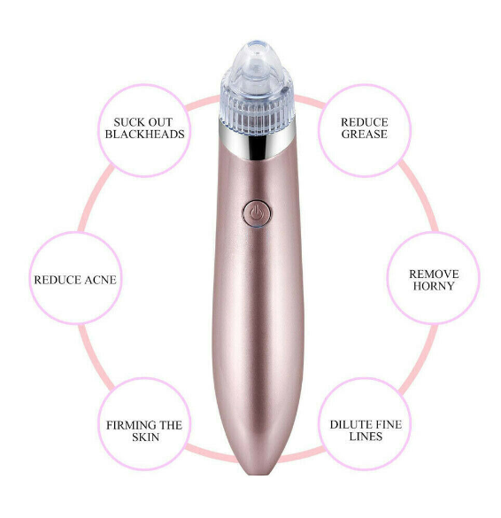 Blackhead Remover Vacuum | Professional Pore Cleaner with 4 Suction Heads