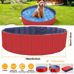 Extra Large Foldable Dog Pool 63" – Portable Swimming Pool for Dogs & Cats
