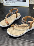 Women's Flower Ankle Strap Low Heel Sandals