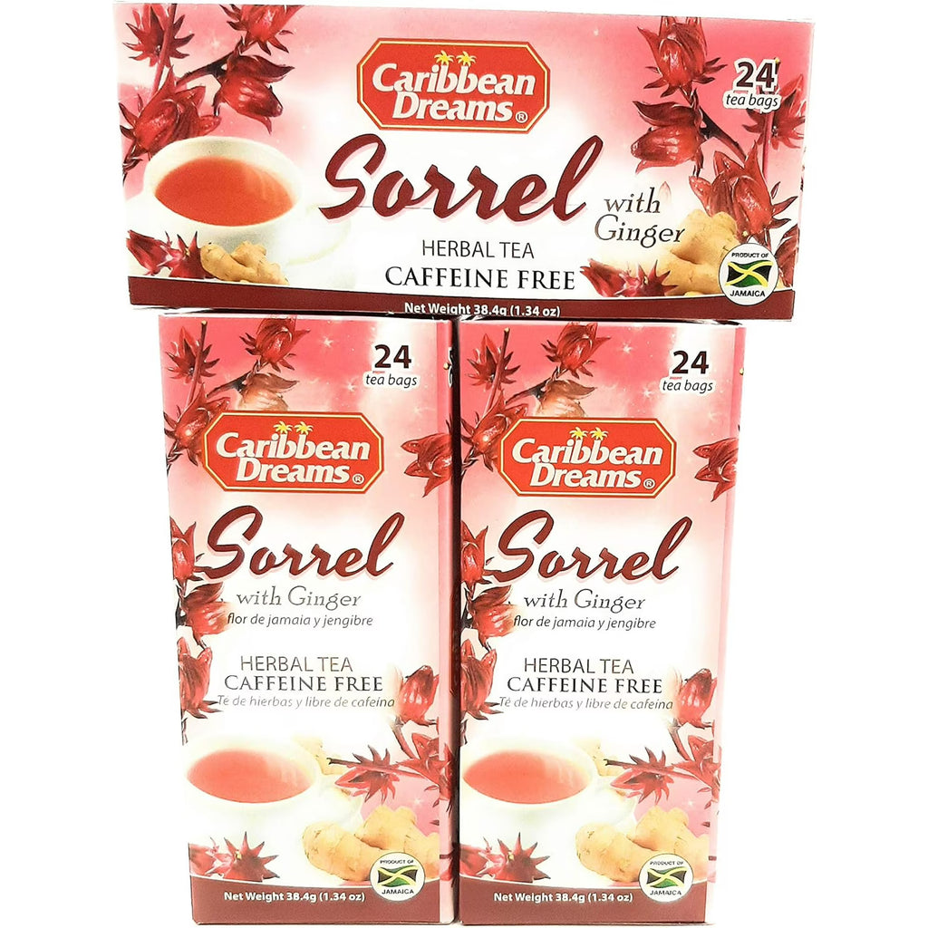 Caribbean Dreams Jamaican Sorrel & Ginger Tea, Pack of 1 - 3