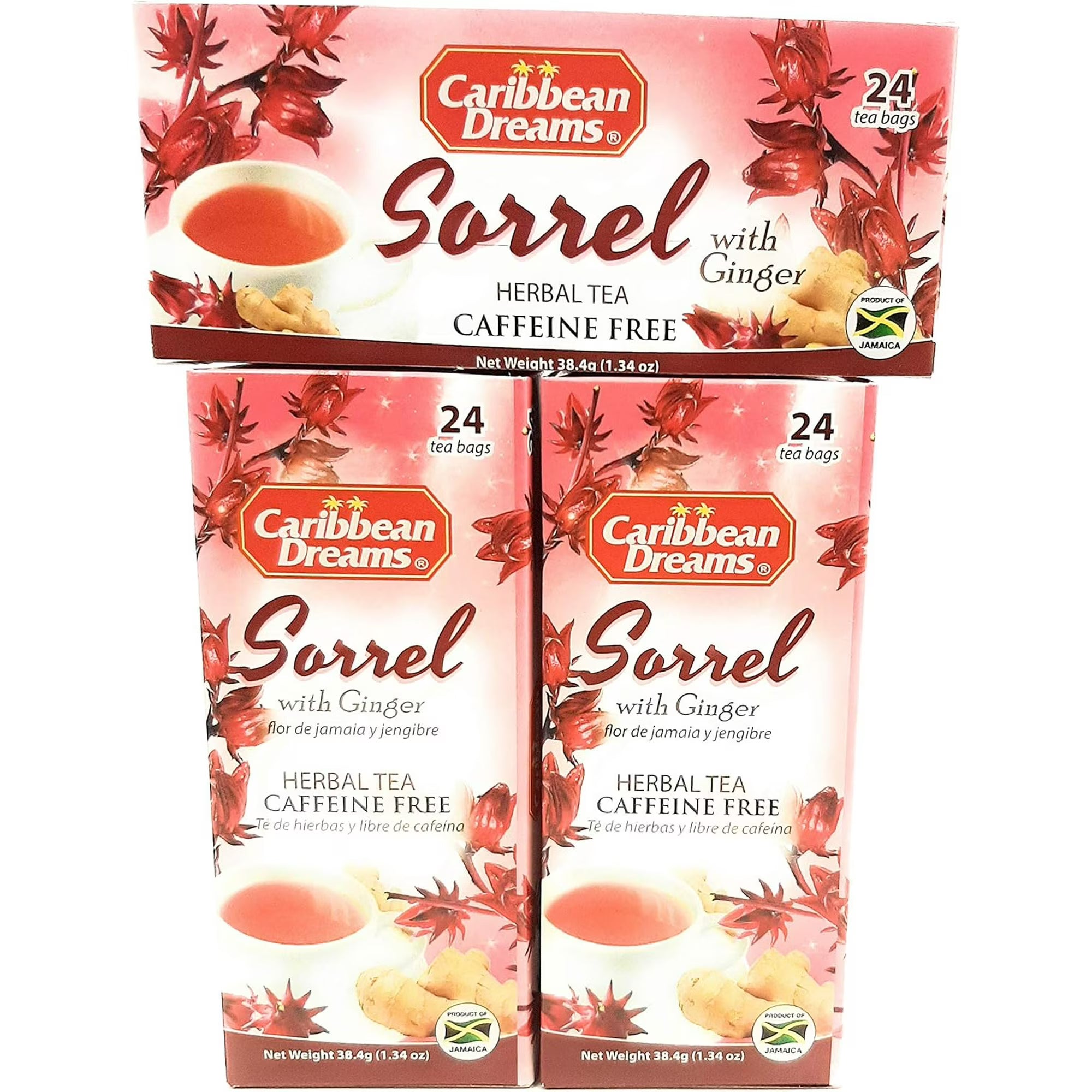 Caribbean Dreams Jamaican Sorrel & Ginger Tea, Pack of 1 - 3