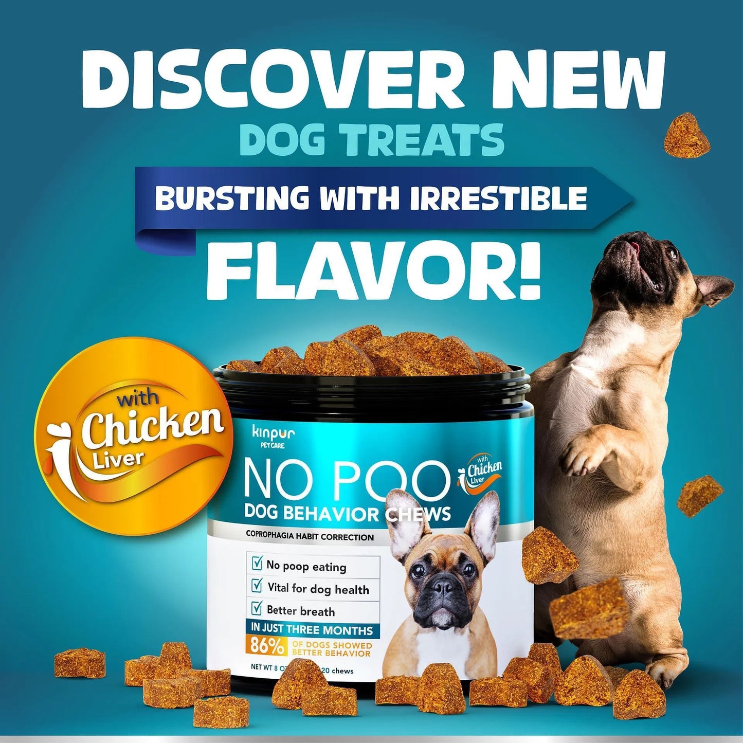 No Poo Chews – Stop Dog Poop Eating | 180 Soft Chews with Probiotics & Digestive Enzymes