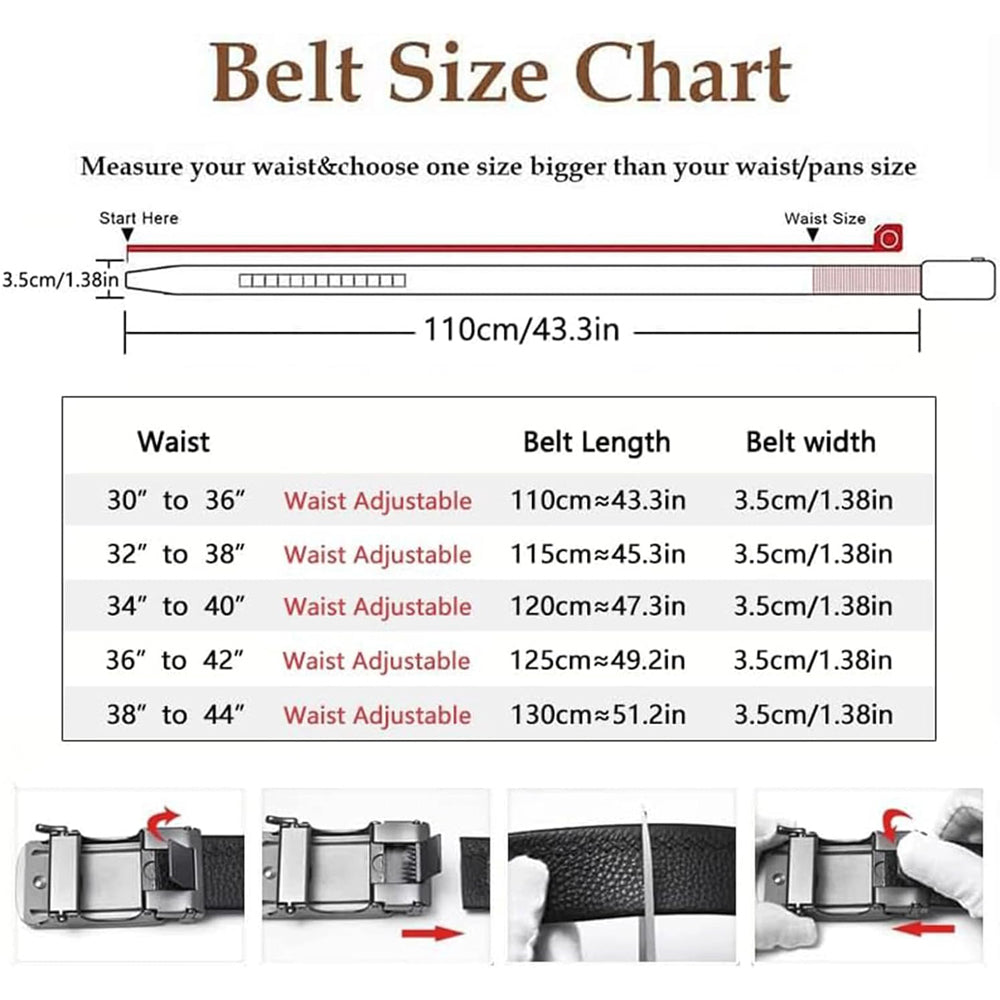 Men's Automatic Buckle Leather Belt - Business Casual