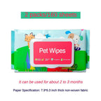 Premium Pet Wipes for Dogs & Cats - Hypoallergenic, Fragrance-Free, Plant-Based - 100 Count