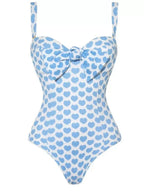 Printed One-Piece Swimsuit & Wrap Skirt Set