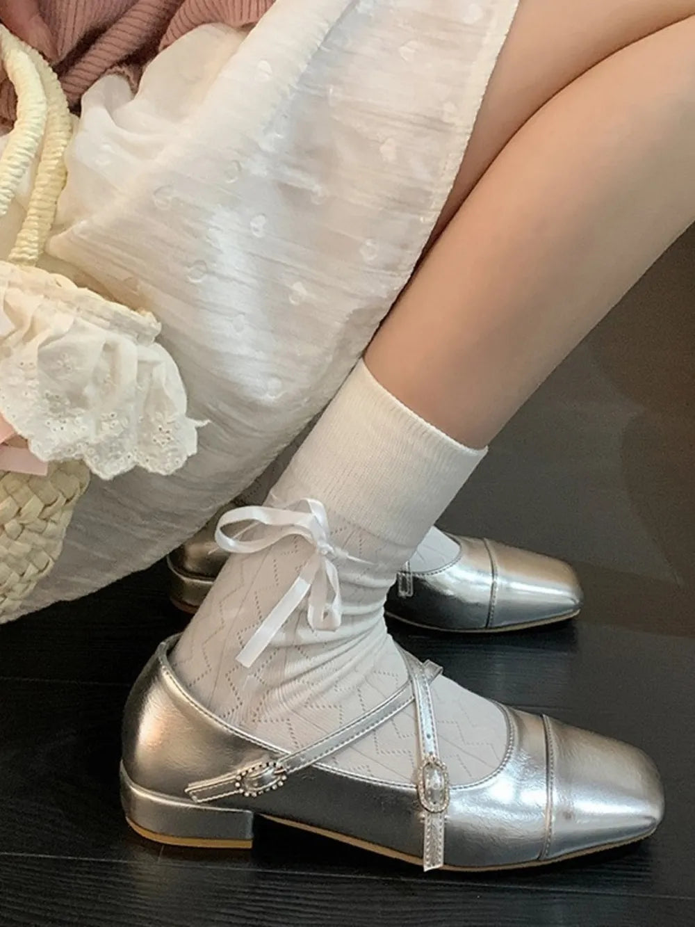 Women's Square Toe Block Heel Mary Jane Shoes | PU Leather Low Heel Strap Shoes