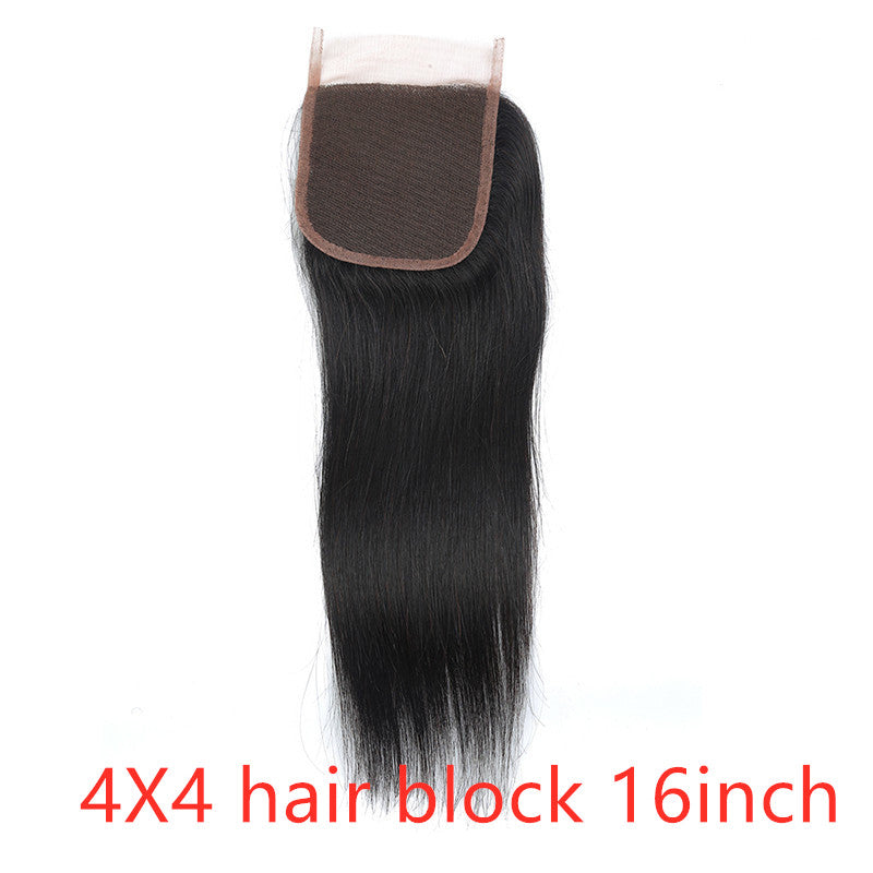 4x4 Human Hair Lace Closure - Straight Wave Natural Color