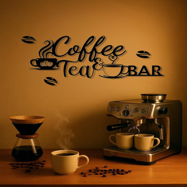 Vintage Coffee Sign | Rustic Metal Wall Decor for Kitchen & Coffee Bar | Gift for Coffee Lovers