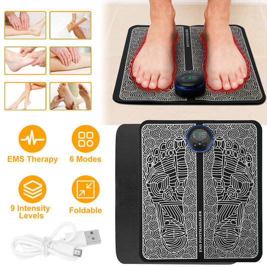 EMS Foot Massager Mat - Electric Pulse Therapy for Pain Relief & Circulation