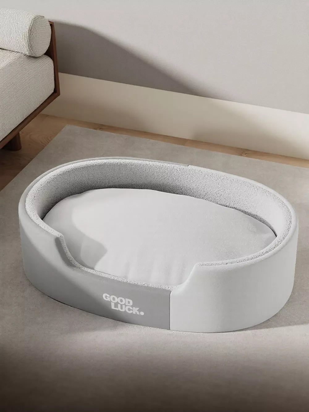Oval Plush Pet Nest – Ultra-Soft Sponge Bed for Cats & Dogs | S–XL