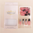 Diamond Snake Press-On Nails | 24-Piece Square Fake Nails with Adhesive Tabs