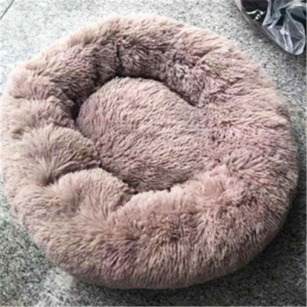 Plush Round Cat Bed – Ultra Soft Faux Fur Nest for Cats & Small Dogs