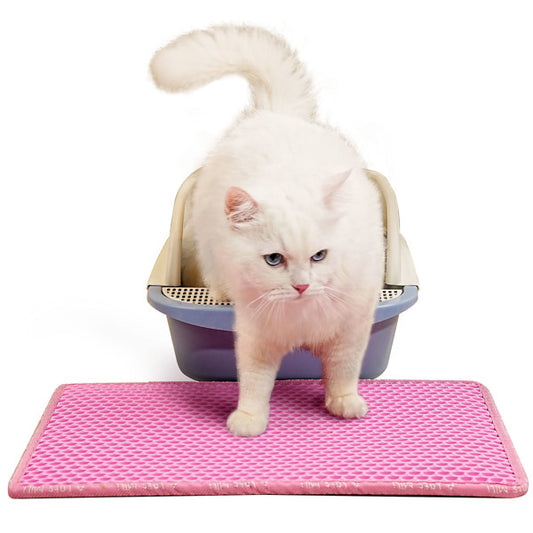 Double Layer Cat Litter Mat – Waterproof, Non-Slip & Scatter Control