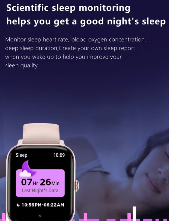 1.83" Smart Watch for Men & Women - Heart Rate Monitor, Fitness Tracker & Custom Watch Faces