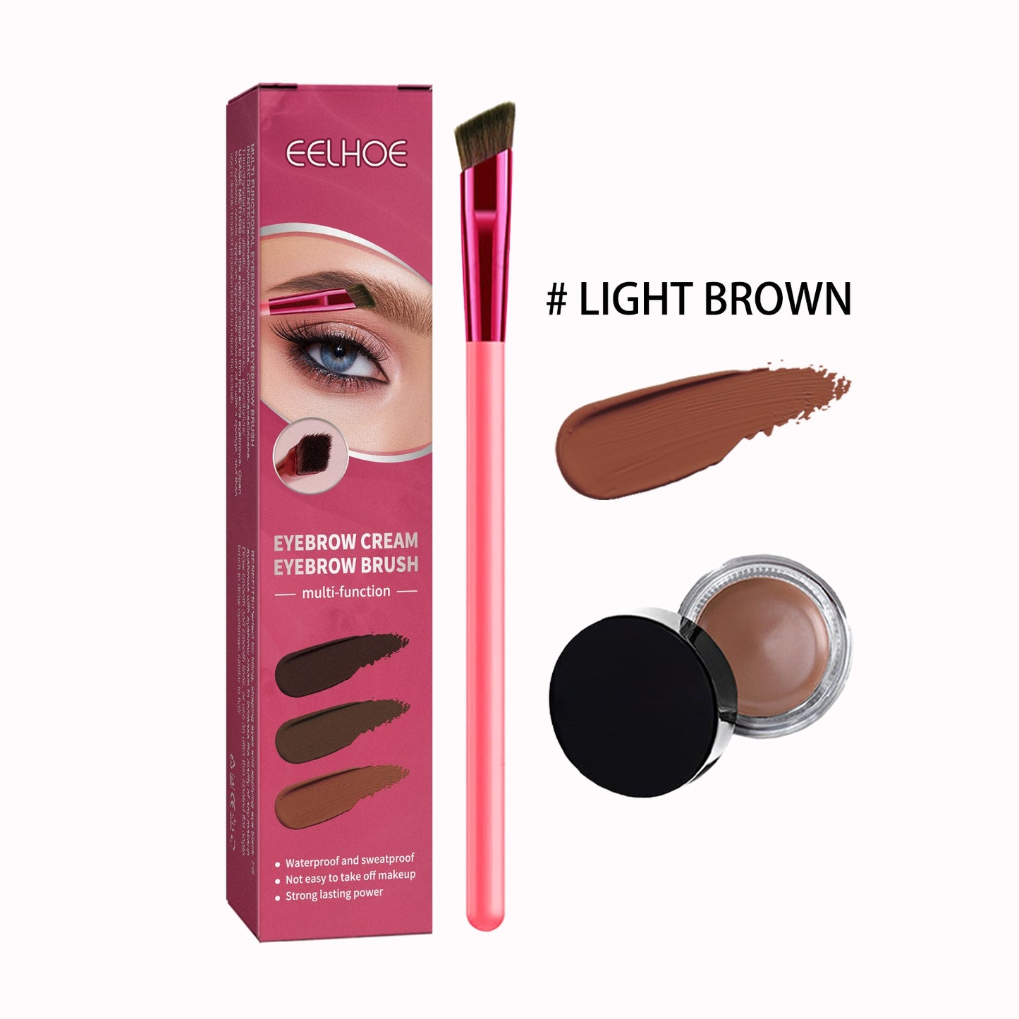 Professional Eyebrow Makeup Brush Set – 3-Piece Precision Brow Shaping & Filling Kit