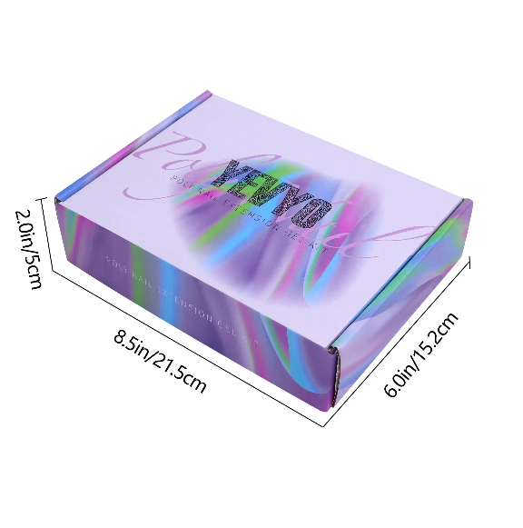 Poly Gel Nail Extension Kit with UV LED Lamp – 6 Colors, Complete Starter Set