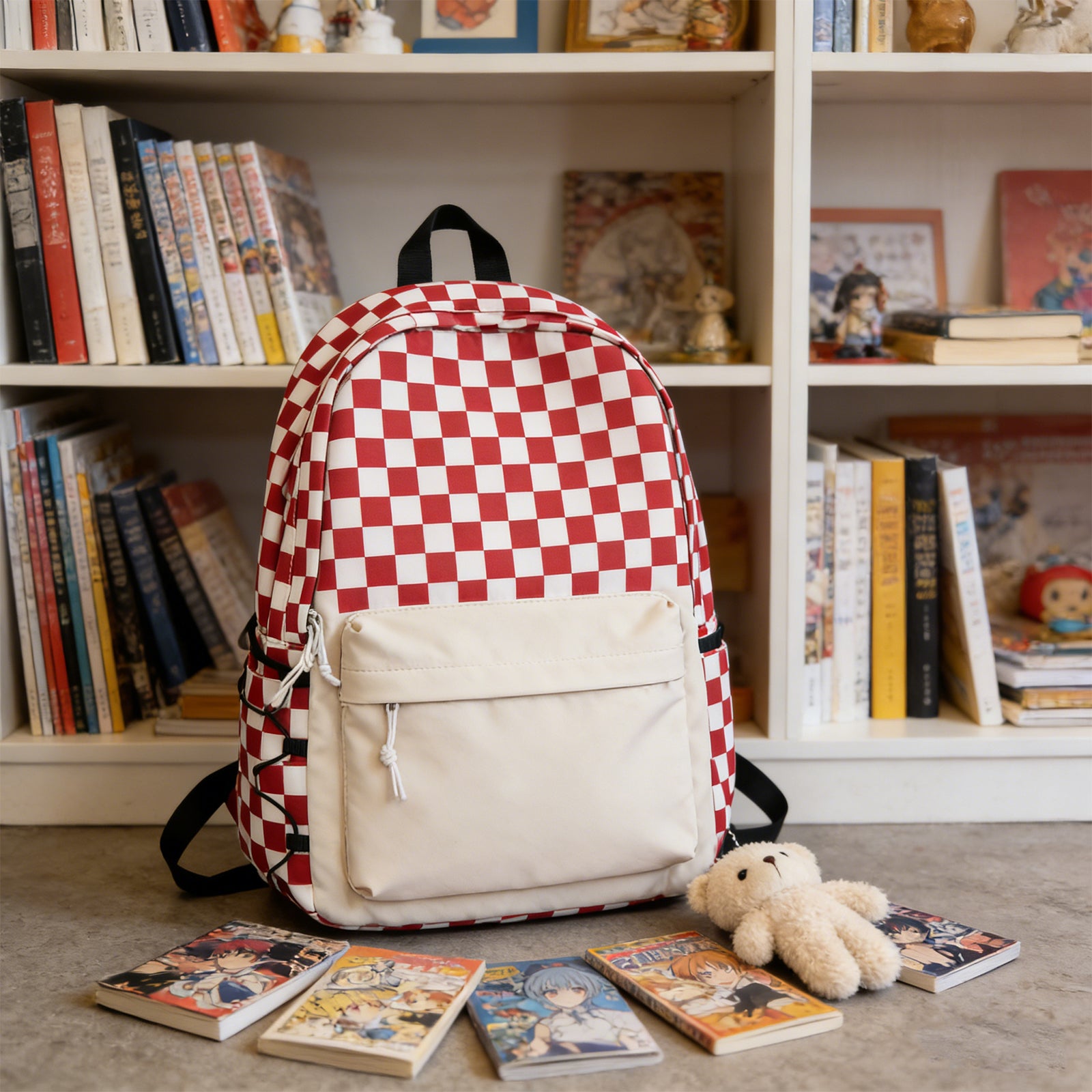 Classic Plaid Backpack - Durable School & Travel Daypack with Laptop Compartment