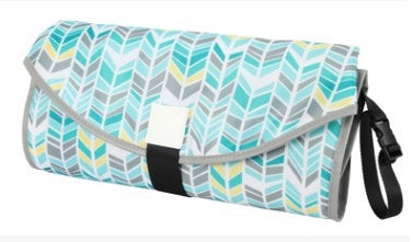 Portable Waterproof Baby Changing Pad - Foldable Travel Diaper Mat with Storage Pockets