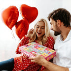 Valentine's Day Countdown Calendar - 24 Day Pink Gift Box Set for Romance & Weddings