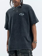 Men's Oversized Round Neck T-Shirt – Soft Cotton Blend Relaxed Fit