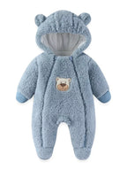 Baby Bunny Hooded Fleece One-Piece – Cozy Infant Romper