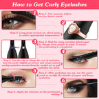 Heated Eyelash Curler – USB Rechargeable Electric Lash Curler | 3 Temperature Settings