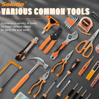 Professional 59-Piece Tool Set - Complete Home Repair Kit with Storage Case